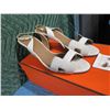 Image 8 : Qty 2 Pair Hermes 39 Semellle Cuir Sandals in Gold & White w/ Dust Bags