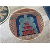 Image 8 : Qty 3 Round Floral Fringed Area Rugs, Rectangular Rug, Fan Shape
