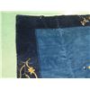 Image 8 : Large Blue Area Rug w/ Black Border and Floral Design 109"x39"