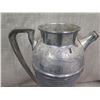 Image 8 : Qty 4 Metal Water Pitchers w/ Handles, Etched Cup & Lidded Container Plated, Nickel, etc