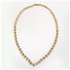 Image 8 : 14K Gold 2.21 ctw Brilliant Diamond Twisted Cable Circle Link 15" Choker Necklac