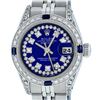 Image 2 : Rolex Ladies Stainless Steel Diamond Lugs Royal Blue String VVS Diamond Datejust