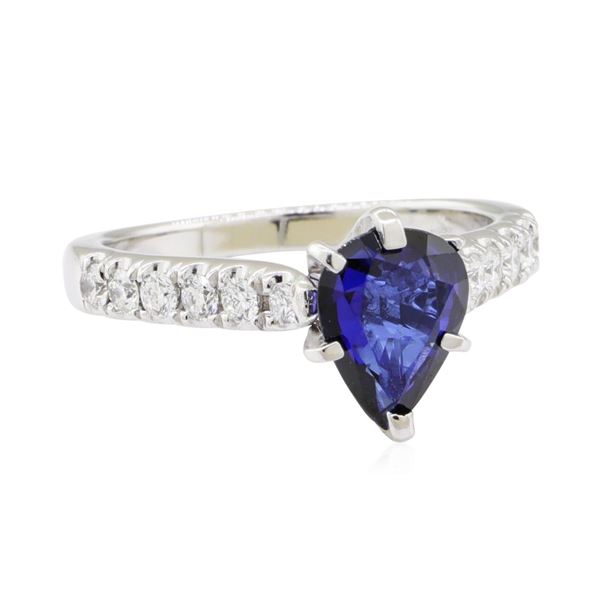 1.99 ctw Sapphire and Diamond Ring - 14KT White Gold