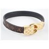 Image 1 : Louis Vuitton Brown Gold-tone Monogram Fasten Your LV Bracelet
