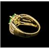 Image 3 : 0.92 ctw Tsavorite and Diamond Ring - 14KT Yellow Gold