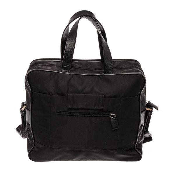 Prada Black Nylon Leather Messenger Bag