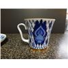 Image 3 : RUSSIAN IMPERIAL LOMONSOV ST.PETERS CUP & SAUCER COBALT BLUE & GOLD TRIM