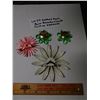Image 2 : VINTAGE FLOWER POWER BROOCHES & LUCITE CLIP ON EARRINGS