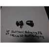 Image 2 : SHELL CORAL AND JETT STERLING SILVER RINGS 12.6 GRAMS