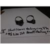Image 3 : SHELL CORAL AND JETT STERLING SILVER RINGS 12.6 GRAMS
