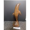 Image 3 : 14” TALL IRON WOOD CARVED DOLPHIN