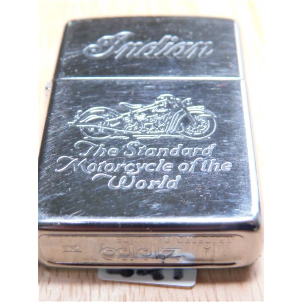 生活雑貨 ZIPPO Indian motocycle Indian Motocycle Motorcycle Black Leather Zippo Oil Lighter MIB