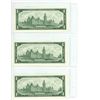 Image 2 : Lot of 3 1967 $1 Centennial notes with Consecutive Serial Numbers. Beattie-Rasminsky signatures. F/P