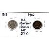 Image 1 : 1913 & 1916S USA DIMES