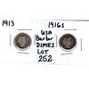Image 2 : 1913 & 1916S USA DIMES