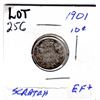 Image 1 : 1901 EF+ 10 CENTS SCRATCHES ON BUST