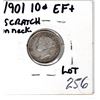 Image 2 : 1901 EF+ 10 CENTS SCRATCHES ON BUST