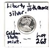 Image 2 : 1/10TH OUNCE SILVER LIBERTY GOLDEN STATE MINT