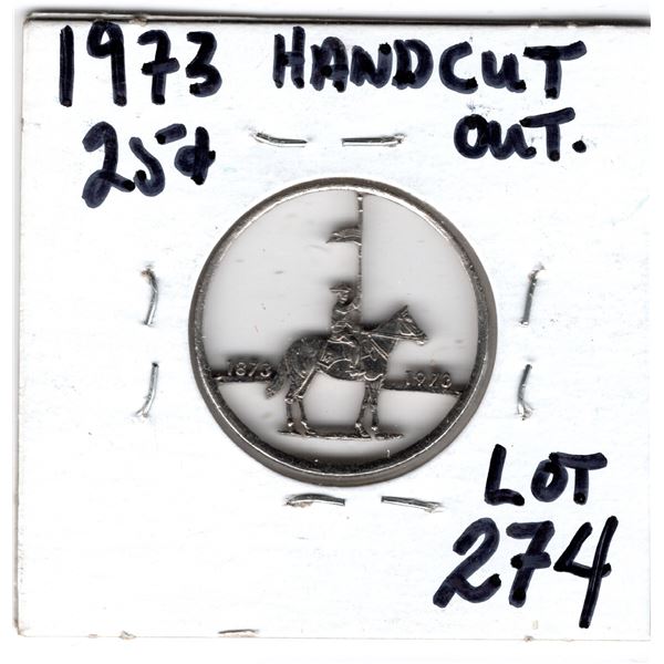 HAND CUTOUT 1973 25 CENTS
