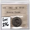 Image 1 : 1945 ICCS MISSING CHROME 5 CENTS