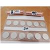 Image 2 : ROLL OF MAGNETIC AND NON-MAGNETIC 2011 1 CENTS & 1999 25 CENT SET