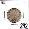 Image 1 : 1908 LOW MINTAGE  25 CENT