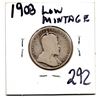 Image 2 : 1908 LOW MINTAGE  25 CENT