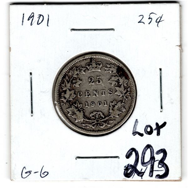 1901 VICTORIAN 25 CENT