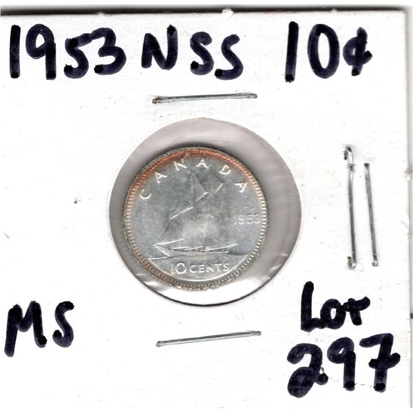 1953 NSS 10 CENTS UNCIRCULATED
