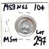 Image 2 : 1953 NSS 10 CENTS UNCIRCULATED