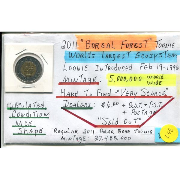 2011 "Boreal Forest" Toonie