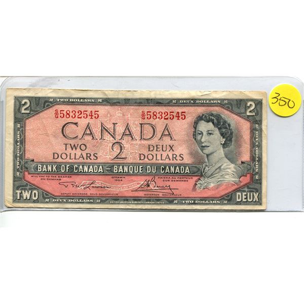 1954 two dollar bill S/G prefix modified