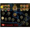 Image 1 : Canada 125 25 cents in board (missing BC)