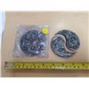 Image 1 : 2 collectible claw shaped coins with dragon & eagle designs