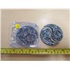 Image 1 : 2 collectible claw shaped coins with dragon & eagle designs