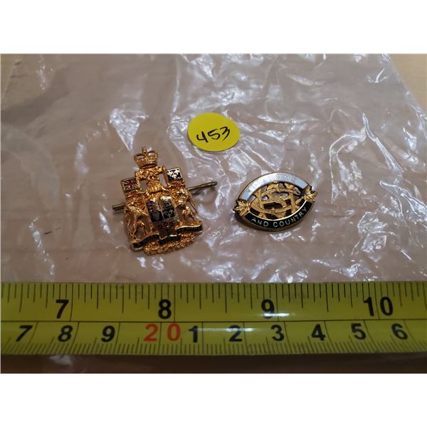 2 MILITARY PINS