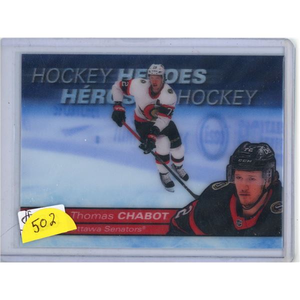 Thomas Chabot Hockey Heroes - Tim Hortons UD Hockey Card