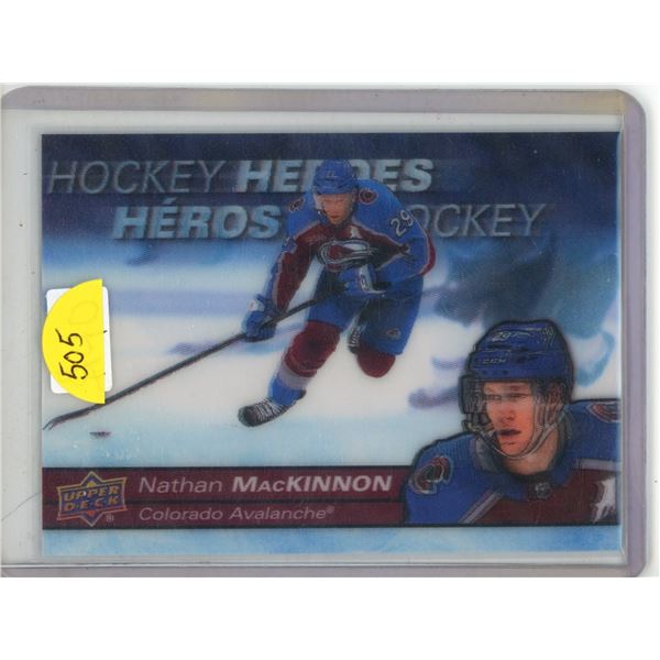 Nathan MacKinnon Hockey Heroes - Tim Hortons UD Hockey Card