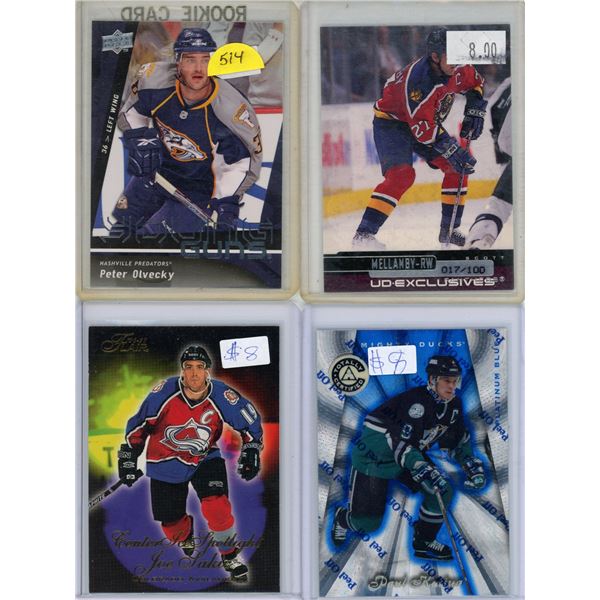 4 Specialty Hockey Cards - Semi-rare Cards