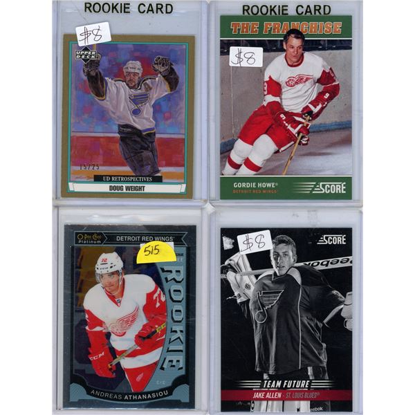 4 Specialty Hockey Cards - Semi-rare Cards