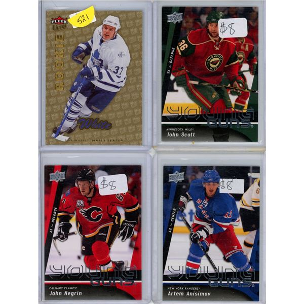 4 Specialty Hockey Cards - Semi-rare Cards