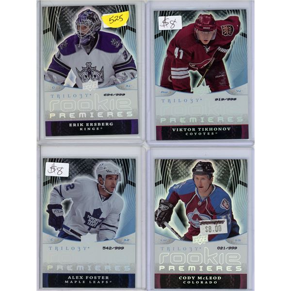 4 Specialty Hockey Cards - Semi-rare Cards