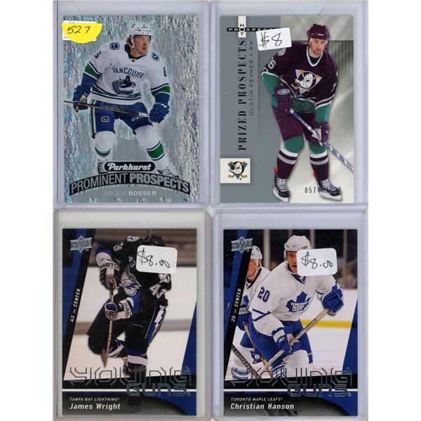 4 Specialty Hockey Cards - Semi-rare Cards