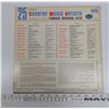 Image 2 : 25 Great Country Music Artists (Famous Original Hits) Record