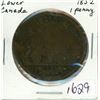 Image 1 : 1852 ONE PENNY QUEBEC BANK TOKEN