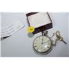 Image 1 : Keyword 1842 pocketwatch - chain drive? Working- hallmarked silver case