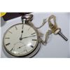 Image 2 : Keyword 1842 pocketwatch - chain drive? Working- hallmarked silver case