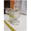 Image 2 : Vintage Glass Turkey Serving Bowl & Lid (small chip on base)