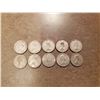 Image 2 : Lot of 10 silver Canada 10 cents