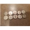 Image 2 : Lot of 10 silver Canada 10 cents